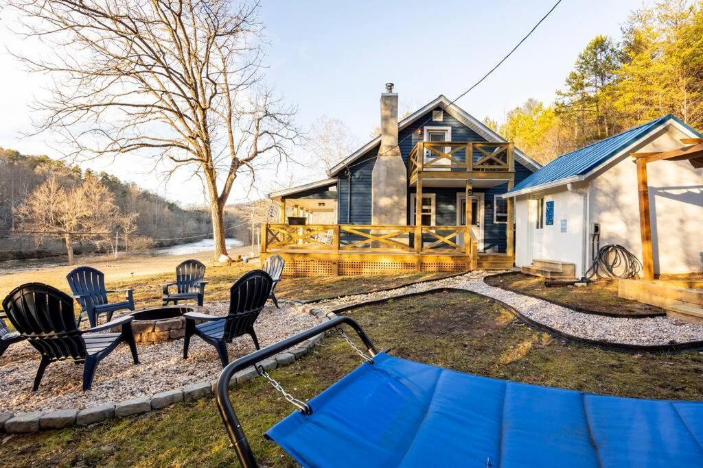 Riverside Relaxer W/Hot Tub+Fire Pit +Wifi & View Franklin Buitenkant foto