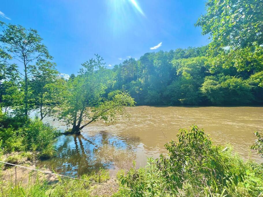 Riverside Relaxer W/Hot Tub+Fire Pit +Wifi & View Franklin Buitenkant foto